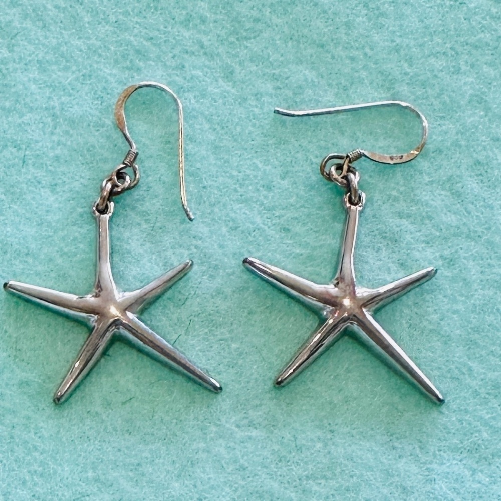 Silver Starfish Earrings